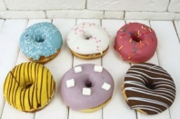 Донаты Ассорти №1(Вишня ,Шоколад,Черника,Малина,Банан,Клубника) 18шт*100г. 