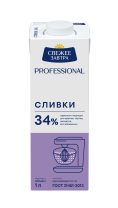 Сливки "Свежее Завтра" , PROFESSIONAL 34% 12шт*1л