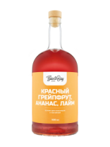 Основа для лимонадов и коктейлей "Красный грейпфрут, Ананас, Лайм",9шт*1л (бутылка), Flavor Bay					