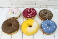 Донаты Ассорти №3(Ананас, Пломбир,Тирамису,Манго,Яблоко,Черная смородина) 18шт*100г. 